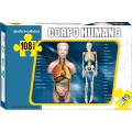 Jogo quebra cabeça corpo humano, 108 peças, +7